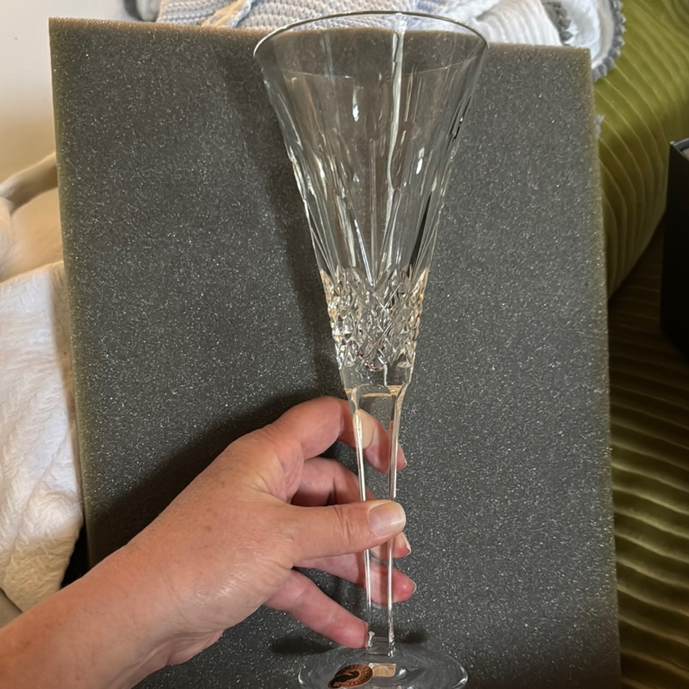 NWT Waterford Crystal ‘Joy’ Celebration Toasting Flutes